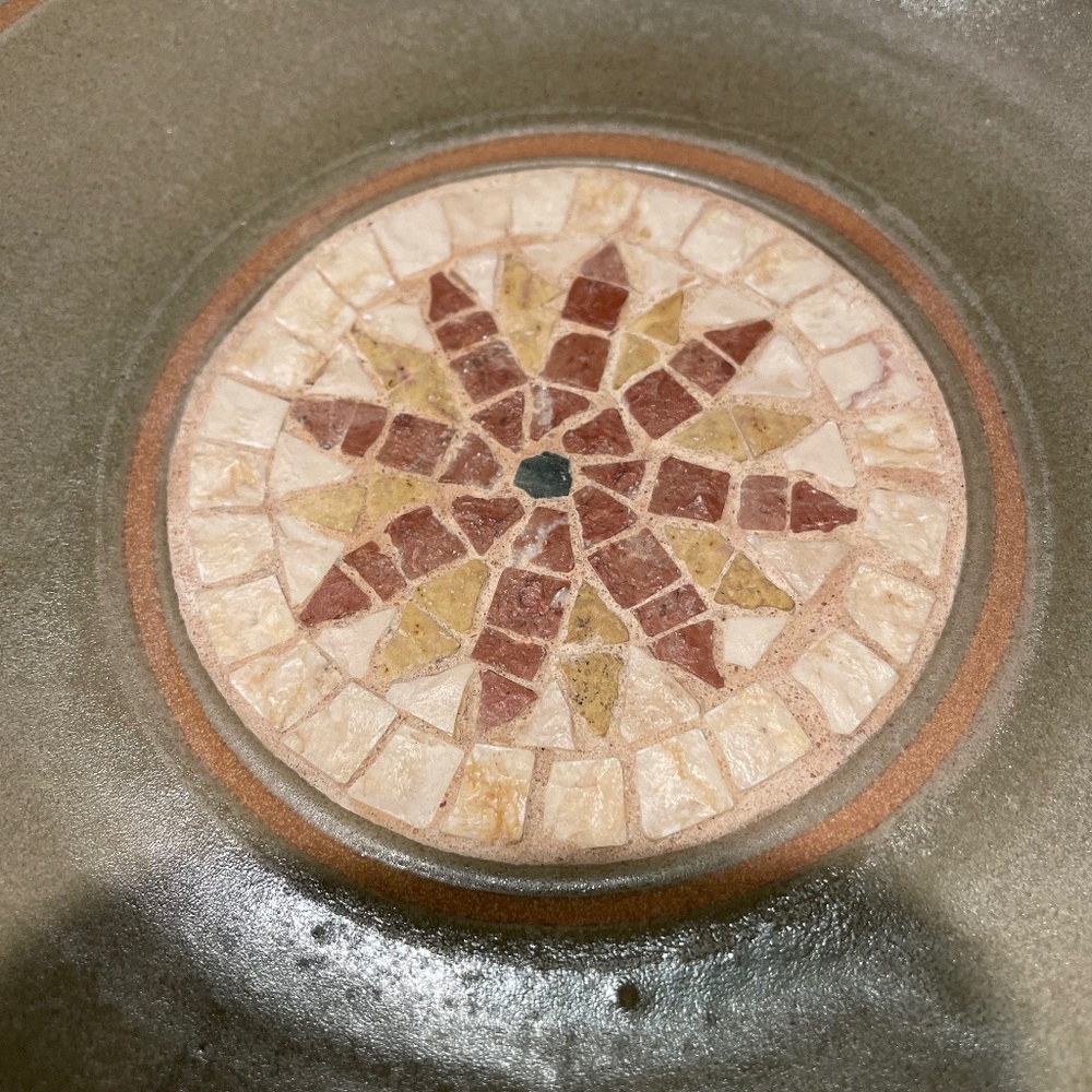 Vintage Ceramic mosaic candy dish/trinket dish